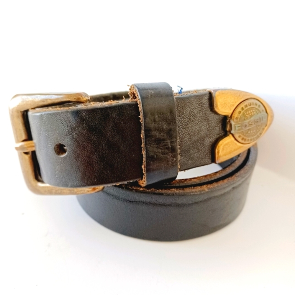 Fossil Vintage Leather Belt 90s Y2K Western
